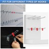 sourcing map 100pcs Peg Hook Locks Stop Locks, 4mm ABS