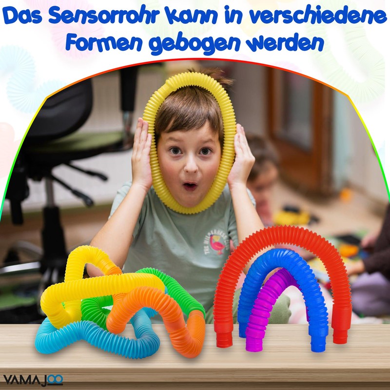 VAMAJOO Children's Sensory Tubes, Pop Tubes, Kids Tubes, Pop Tubes,