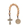 Intercession St Benedict Wood One Decade Rosary, 10mm Beads