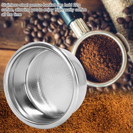 Stainless Steel Coffee Filter Basket, 51mm Coffee Porous Filter Baske 4 Cup Coffee Non Pressurized Filter Bowl for Home Cafe Milk Tea Shop