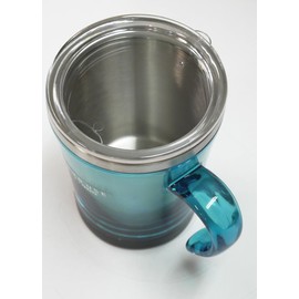 Third Wave Stainless Steel Tumbler with Transparent Lid, Black, 12.5 fl oz (370 ml), Double Layer Structure, Cold Retention