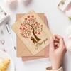 ORIGACH Large Wooden Anniversary Greeting Card with Envelope, Wooden Wedding