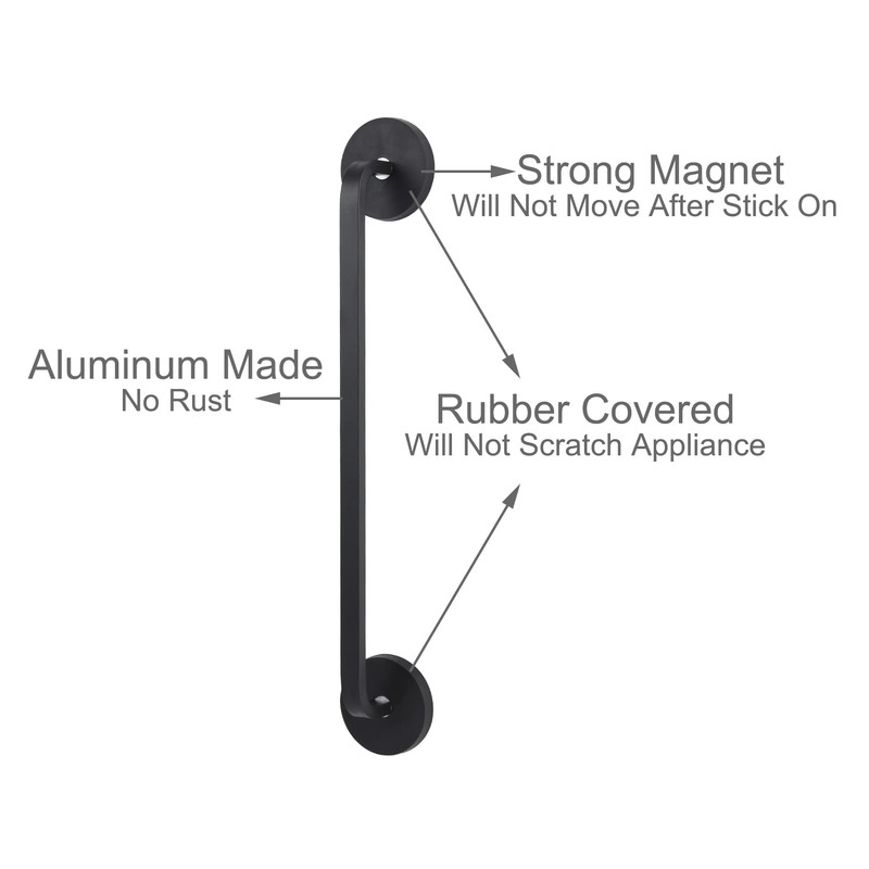 LEVOSHUA Magnetic Refrigerator Door Handle, Super Strong Magnetic Fridge Pull