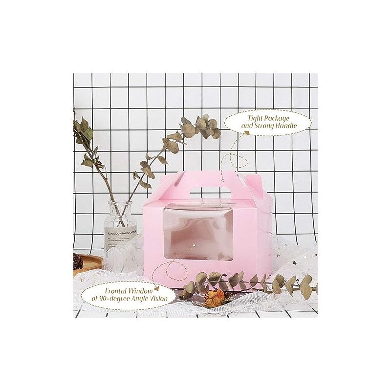 Selecto Bake 3 Pack Cupcake Box with Window, Insert and