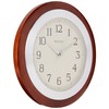 Bulova C4228 Reedham Wall Clock, 14" Diameter, Walnut