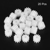 MECCANIXITY 20 Pcs Plastic Gears 11 Teeth Plastic Motor Gear