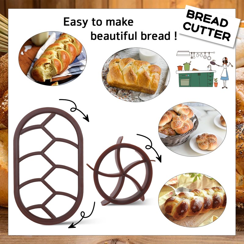 ZWLIYCHN Kaiser Roll Stamp 2Pcs Bread Roll Stamp Bread Dough