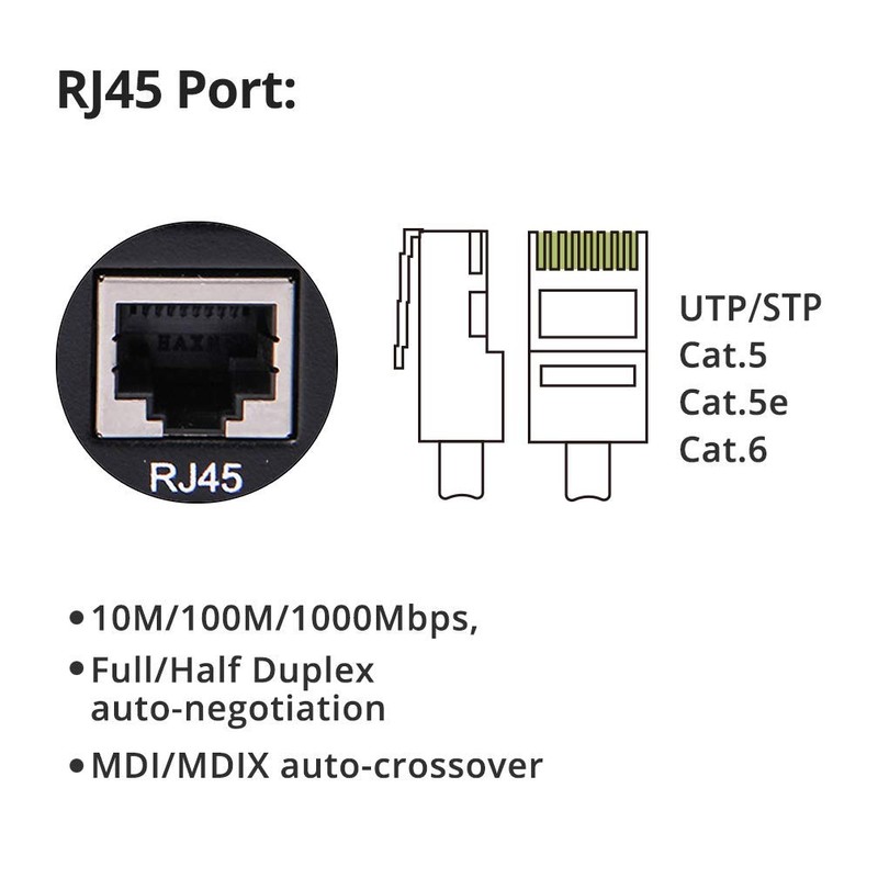 10Gtek a Pair of Gigabit Bidi Fiber to Ethernet Media