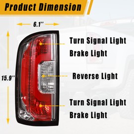 Boine Right Passenger Side Tail Light Compatible With 2015-2022 GMC Canyon Rear Lamp Tail Light Housing (Right Passenger Side)