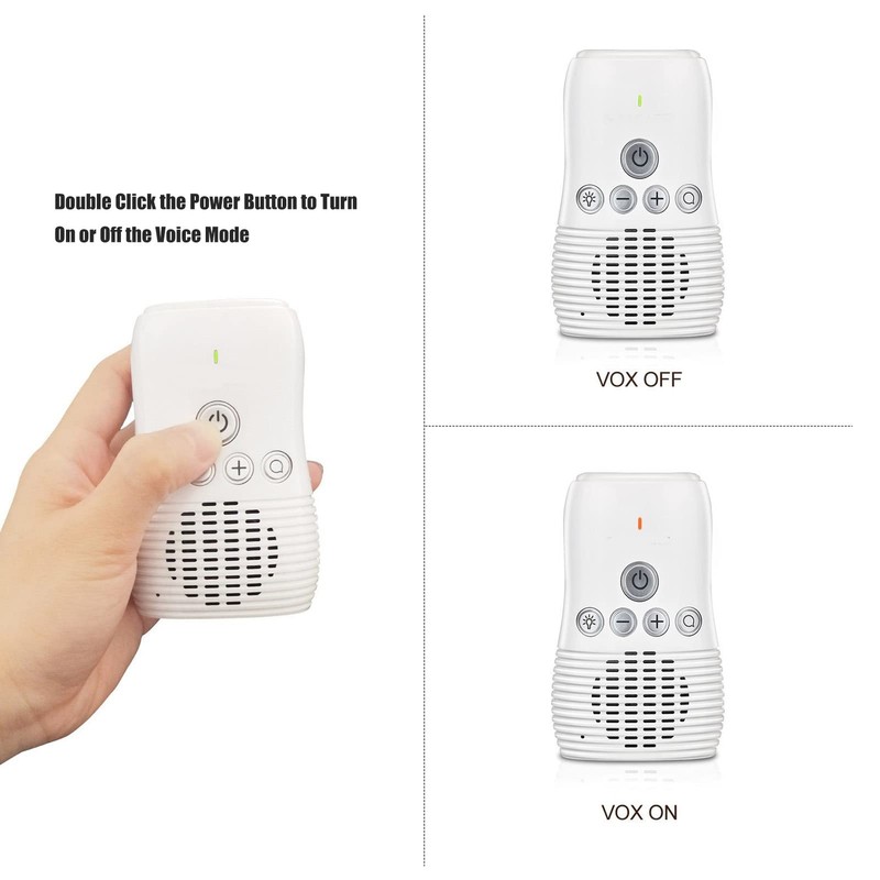 DM221 Audio Baby Monitor, 1000ft Range, Vibrating Sound Alert, Talk