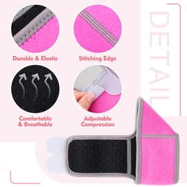 ViEinkaufen Kids Ankle Support Brace Set - 2 Pairs Breathable Compression Sleeves Sock for Sports, Jogging & Running, Stabilizing Joint Protection for Boys & Girls (5-10 Years, Pink)