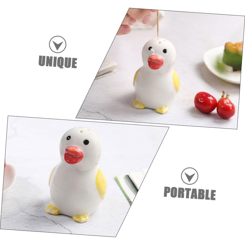 SHOWERORO Ceramic Salt Pepper Set Cute Pepper Shaker Salt Jars