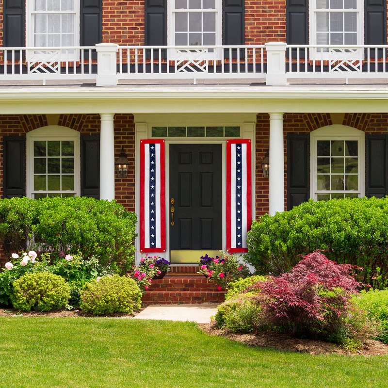 Breezium Nylon American Flag Pull Down Banner, 16” x 72”