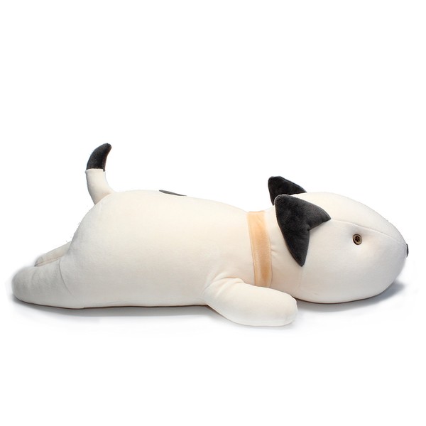Vintoys Bull Terrier Dog Big Hugging Pillow Soft Plush Toy Stuffed Animals White 21"
