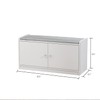 ECACAD Wood Shoe Storage Bench with Cushion Seat, 2 Doors