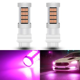 GLOFE High Power 92smd LED Bulbs 14000K Pink Purple 3157 3156 4157 4057 Brake Center High Stop DRL Tail Stop Daytime Running Light LED Bulb Lamp Replacement for Cars,Trucks, SUVs, Vans