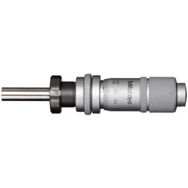 Mitutoyo 148-824 Micrometer Head, 13-0mm Range, 0.01mm Graduation, -0.002mm Accuracy, Plain Thimble, Clamp Nut, Flat Face, Reverse Reading, Spindle Lock