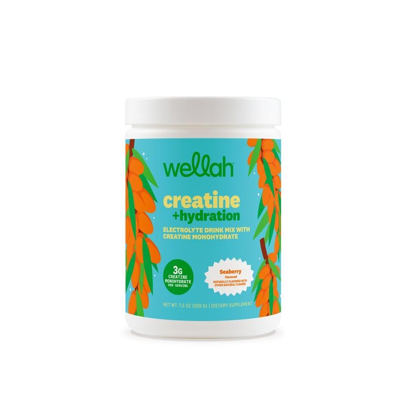 Wellah Creatine + Hydration Supplement, Electrolyte Drink Mix With Creatine