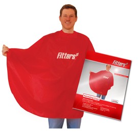 Hairdressing Cape with Practical Press Stud Fastening Red