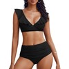 AI'MAGE Women High Waisted Bikini Sets Tummy Control Swimsuits Ruffle