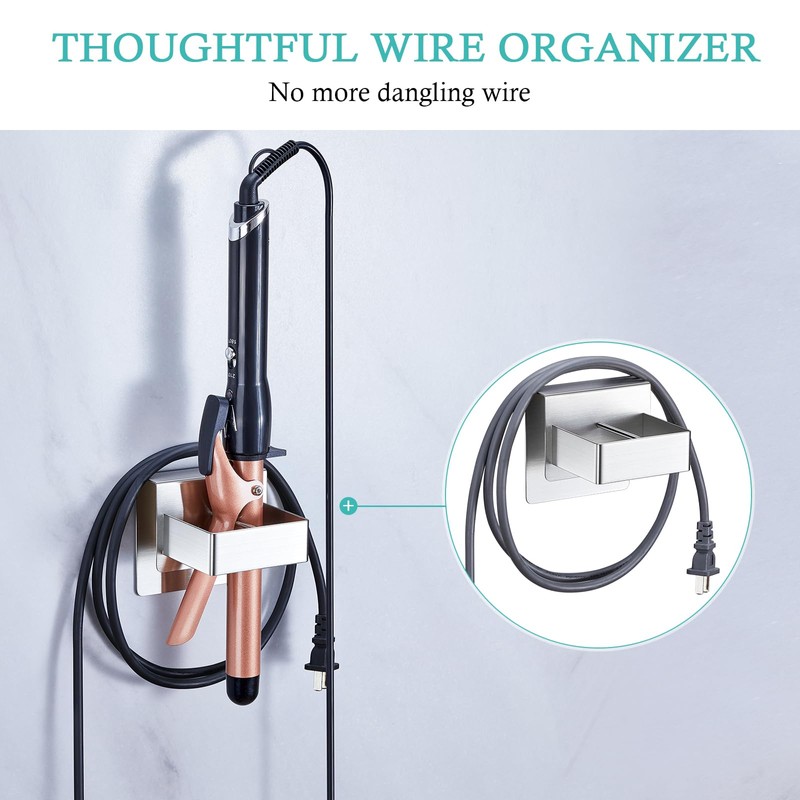 Straighteners Holder Wall Mounted Curling Iron Holder Metal Hair Dryer