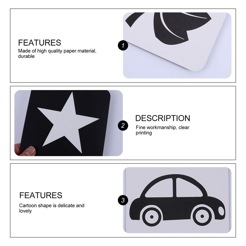 TOYANDONA High Contrast Baby Flash Newborn Black White Visual Stimulation