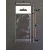 UNIQUEPACKING 3x6 Hang TOP Clear Resealable Cello/Cellophane Bags w/Hanging Header