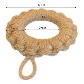 Jute Woven Coaster, Round Woven Trivet for Hot Dishes, Handwoven Jute Trivet,Wood Trivet Mat for Hot Pots, Pans, Teapot and Tabletop