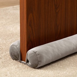 Tormays TumiMallody Door Draft Stopper Double Sided Weather Stripping Noise Breeze Draft Blocker Door Sweeps Washable Under Door Seal Strip Adjustable Draft Guard Multi Color (36 inch, Light Grey)