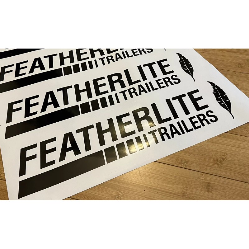Aftermarket Featherlite Aluminum Trailer Decals (Set 2) Black 24” Replacement