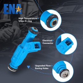 ENA 4 Holes Fuel Injectors Compatible with Ford Taurus Mercury Sable 1996 1997 1998 V6 3.0L Gas Set of 6 Replacement for FJ230 0280155715 0280150965