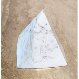 Pyramid Orgone Generator, Orgonite Energy Accumulator Tower Buster, EMF Protection (White)