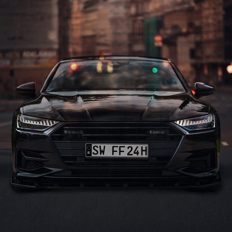 2 x EU Number Plate Sticker Film Car Black (R059