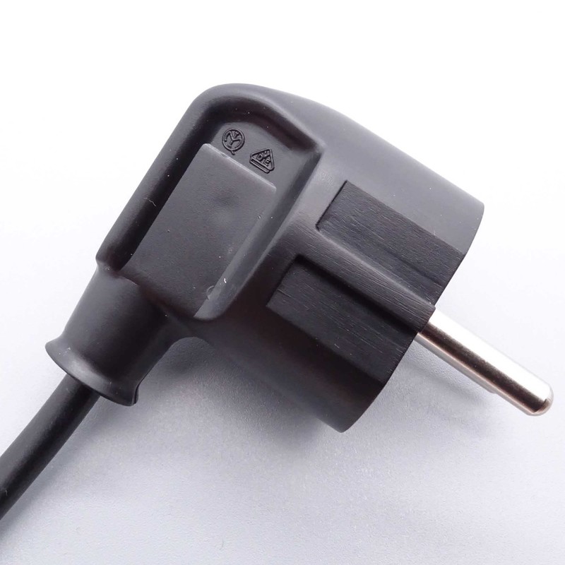 3 m Power Cable with Plug and Switch Black Connection