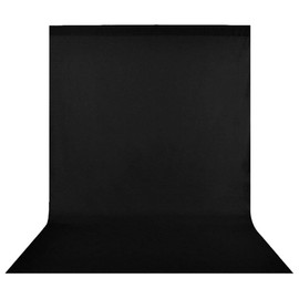 Hemmotop Black Cloth Blackout Cloth Black 4.9 x 6.6 ft (1.5m x 2.0m) Pole Compatible, Background, Polyester Back Screen, 59.1 x 78.7 (150 x 200cm) Background Paper, For Photography, Cloth Background for People, Products Videos Studio