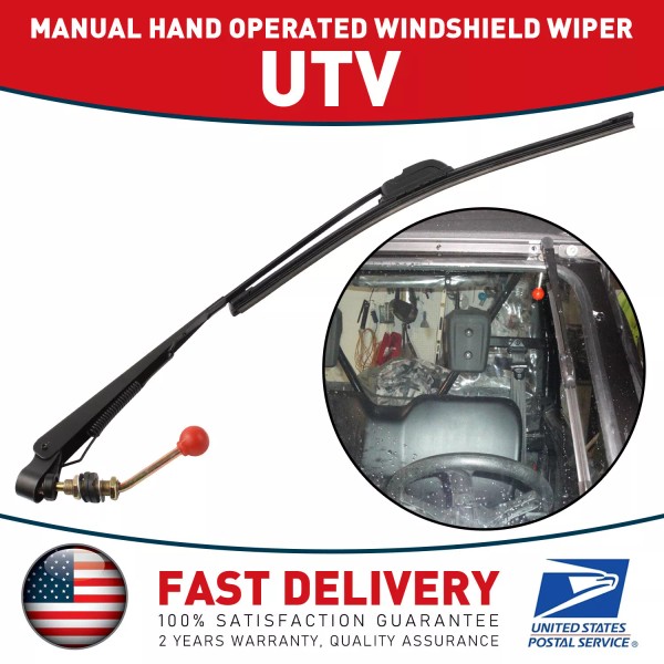 MODIGT Universal Replacement Kit UTV Manual Hand Operated Windshield Wiper