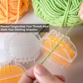 sourcing map Beeswax Thread Conditioners Thread Wax Block with Plastic Box for Quilting Sewing, Embroidery Wax Sewing Supplies 2pcs (Yellow)