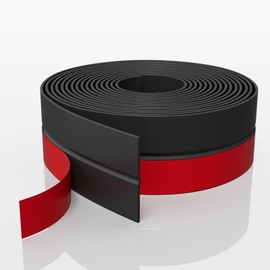 Ginchain Weather Stripping Door Seal, 2 inch Silicone Door Weather Stripping Door Seal Strip, Side and Bottom Gaps Insulation Strip for Door Frame, Window(36ft)