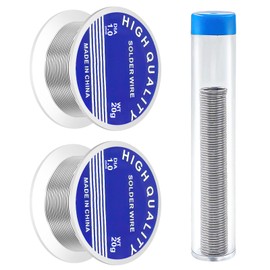 3Pcs Soldering Wire, 20g/1.0mm Solder Tin Wire, 8g/0.8mm Practical Solder Wires with Rosin Core, Low Melting Electronic Soldering Wire on Roll, Solder Wire with Flux for Electric Repairing