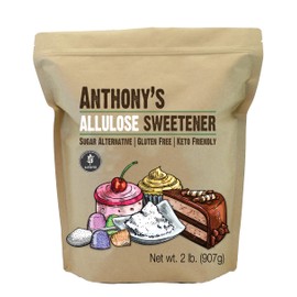 Anthony's Allulose Sweetener, 2 lb, Batch Tested Gluten Free, Keto Friendly Sugar Alternative, Zero Net Carb, Low Calorie