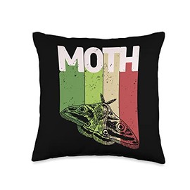 Moth Balls Trap Repellent Moth Catcher Vintage Moth Insect Lamp Lepidoptera Goth Entomologist Throw Pillow, 16x16, Multicolor