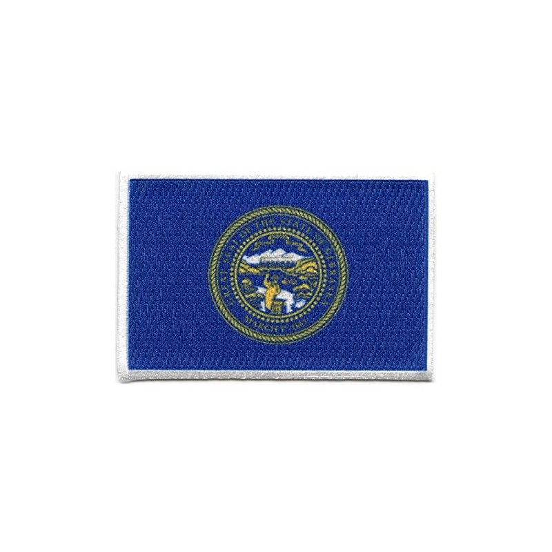 Nebraska Patch State Flag Embroidered Iron On