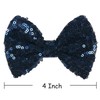 2-Pack 4-Inch Love Fairy & Glitter Sequin Bow Hair Clips-Sparkly