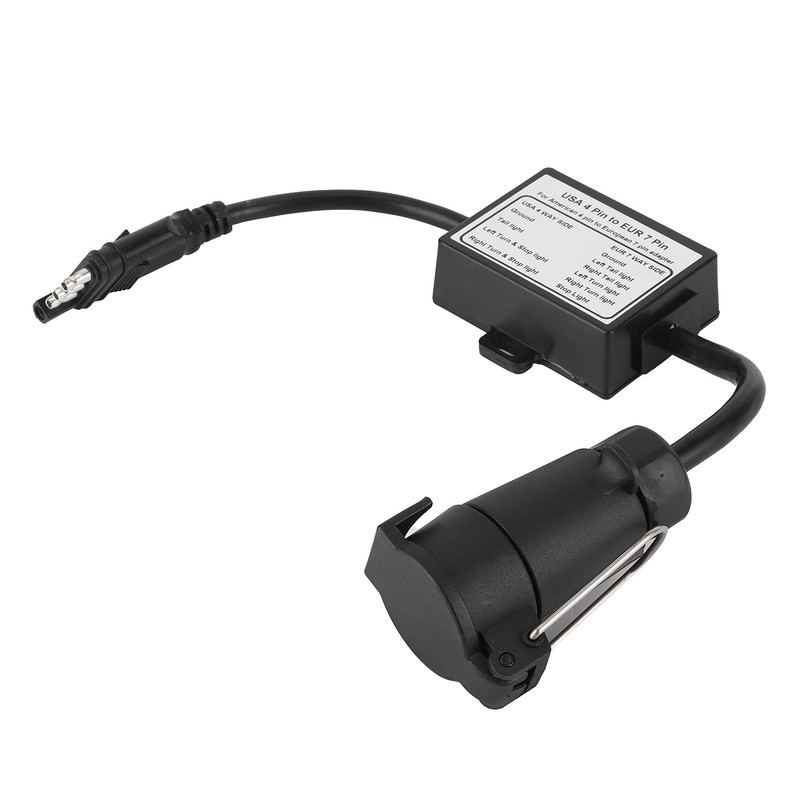 US to EU Trailer Light Converter, 4 Way Flat Connector