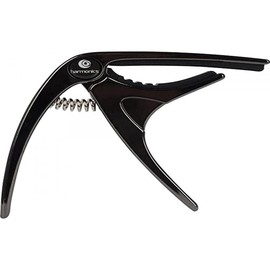 Harmonics CH-101BK Guitar Capo Clamp for Acoustic and Electric Guitars, Ukulele, Mandolin, Banjo, Metal Capo, Black