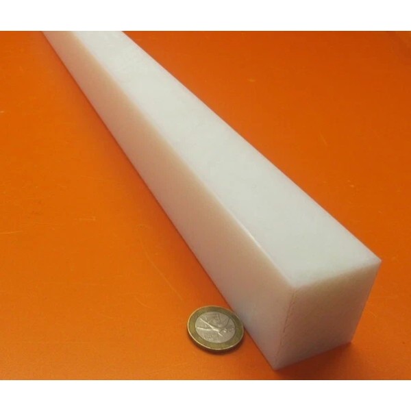 HDPE White Bar 1.75" Thick x 1.50" Wide x 12"