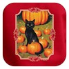 Fall Shirt for Men Black Cat in A Pumpkin Patch