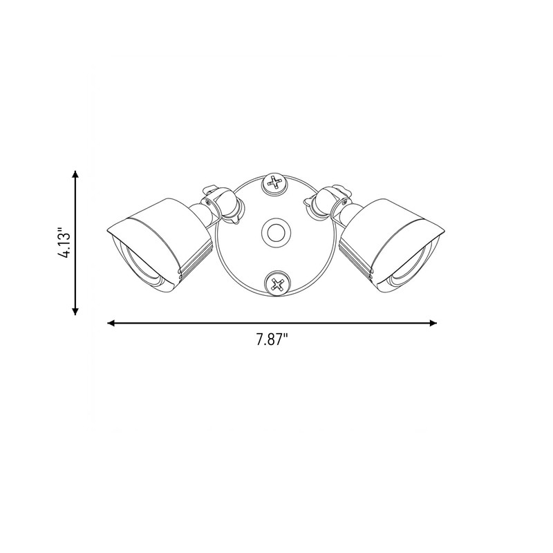 Savoy Lighting Assets 4-FLOOD-MS-A2-3000K-WH Outdoor Flood Light with Motion Sensor