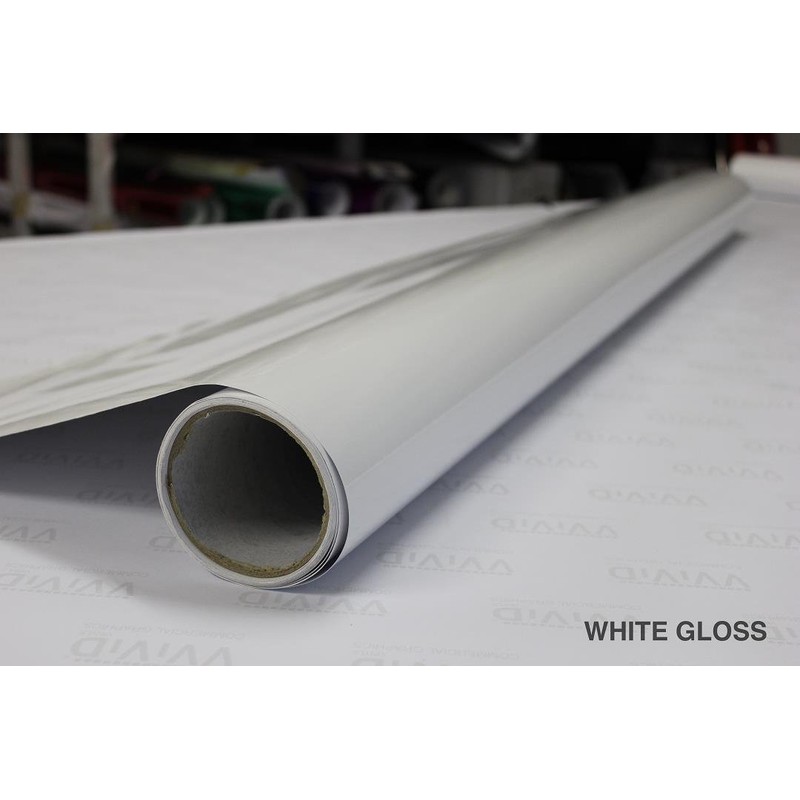 White Gloss 5 Feet x 9 Feet Vinyl Wrap Roll