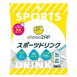 Choco Zap Collaboration Concentrated Sports Drink Portion, 0.3 fl oz (9 ml) x 10 Packs x 5 Bags